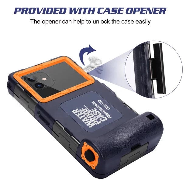 UrbanX Professional [15m/50ft] Sizewimming Diving Sizeurfing Sizenorkeling Photo Video Waterproof Protective Case Underwater Housing for Oppo Reno4 5G And all Phones Up to 6.9 Inch LCD with Lanyard