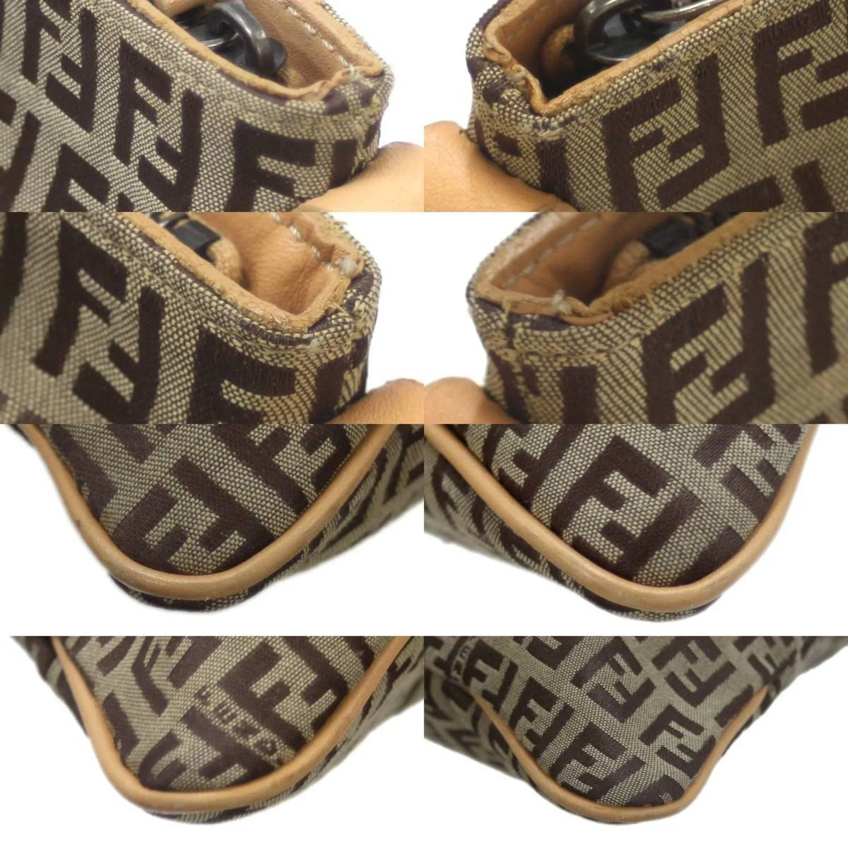 Pre-Owned FENDI Sizehoulder bag Zucca pattern Brown 2355.7VA020.28E (Good)