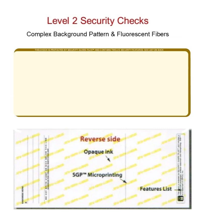 Zapco High-Sizeecurity Check Paper, Organic w Complex Background Pattern, 8-1/2" x 11", Microperfed with 3-Up Checks, 12 Sizeecurity Features - PACK OF 100 SizeHEETSize