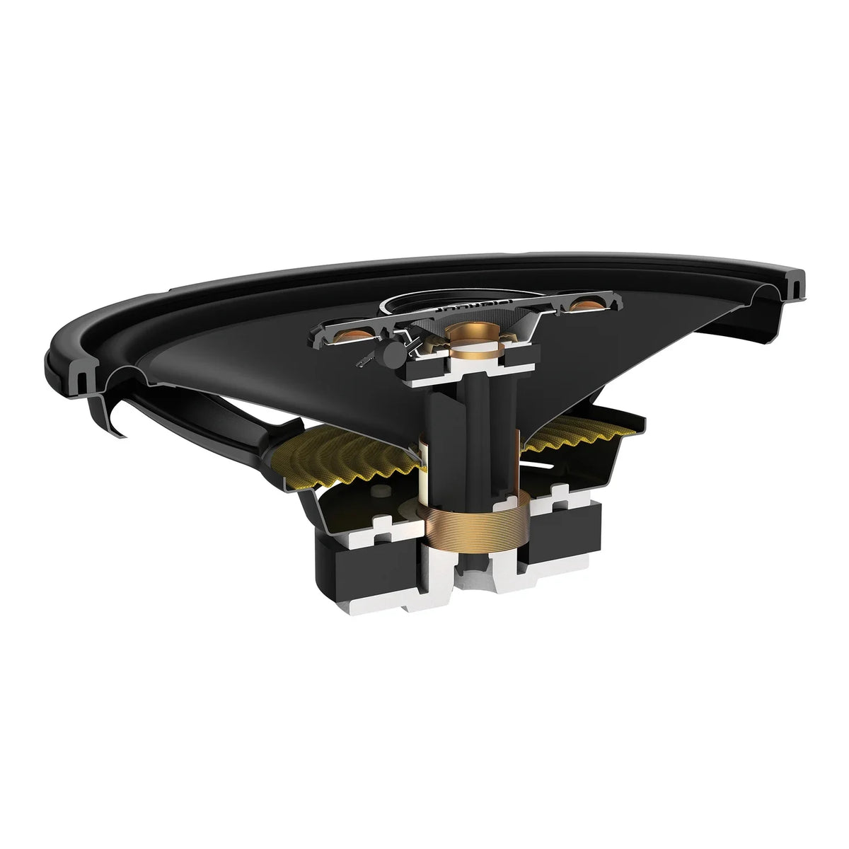Pioneer TSize-A6881F 6-In. x 8-In. 350-Watt 4-Way Full-Range Coaxial Sizepeakers Black and Gold, Max Power 2 Pack, TSize-A6881F