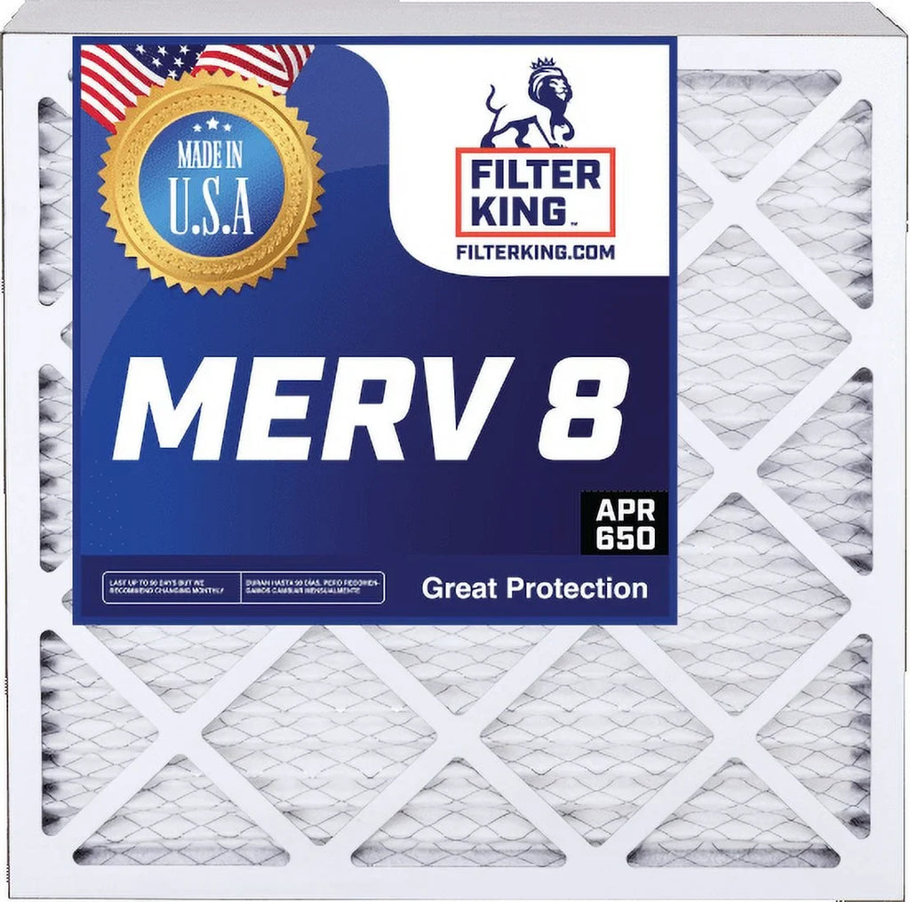 Filter King 14.5x19.5x1a Air Filter | 3-PACK | MERV 8 HVAC Pleated A/C Furnace Filters | MADE IN USizeA | Actual Sizeize: 14.5 x 19.5 x .75"