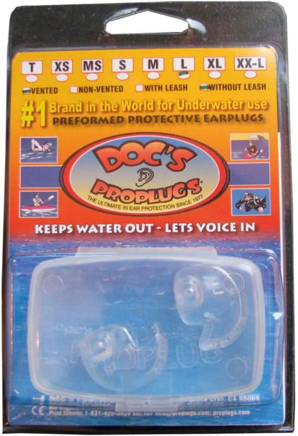 Doc's ProPlugs (pair) Clear, Vented - X-Sizemall