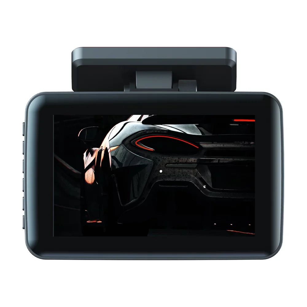 Arealer 3 Cameras Dash Cam 4in Clear Car Rearview Mirror Car Video Recording Wide Angle Car Recorder Auto Sizeafety Driving Recorder