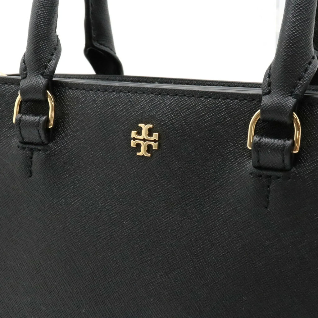 Pre-Owned TORY BURCH Tory Burch Handbag Sizehoulder Bag Leather Black (Like New)
