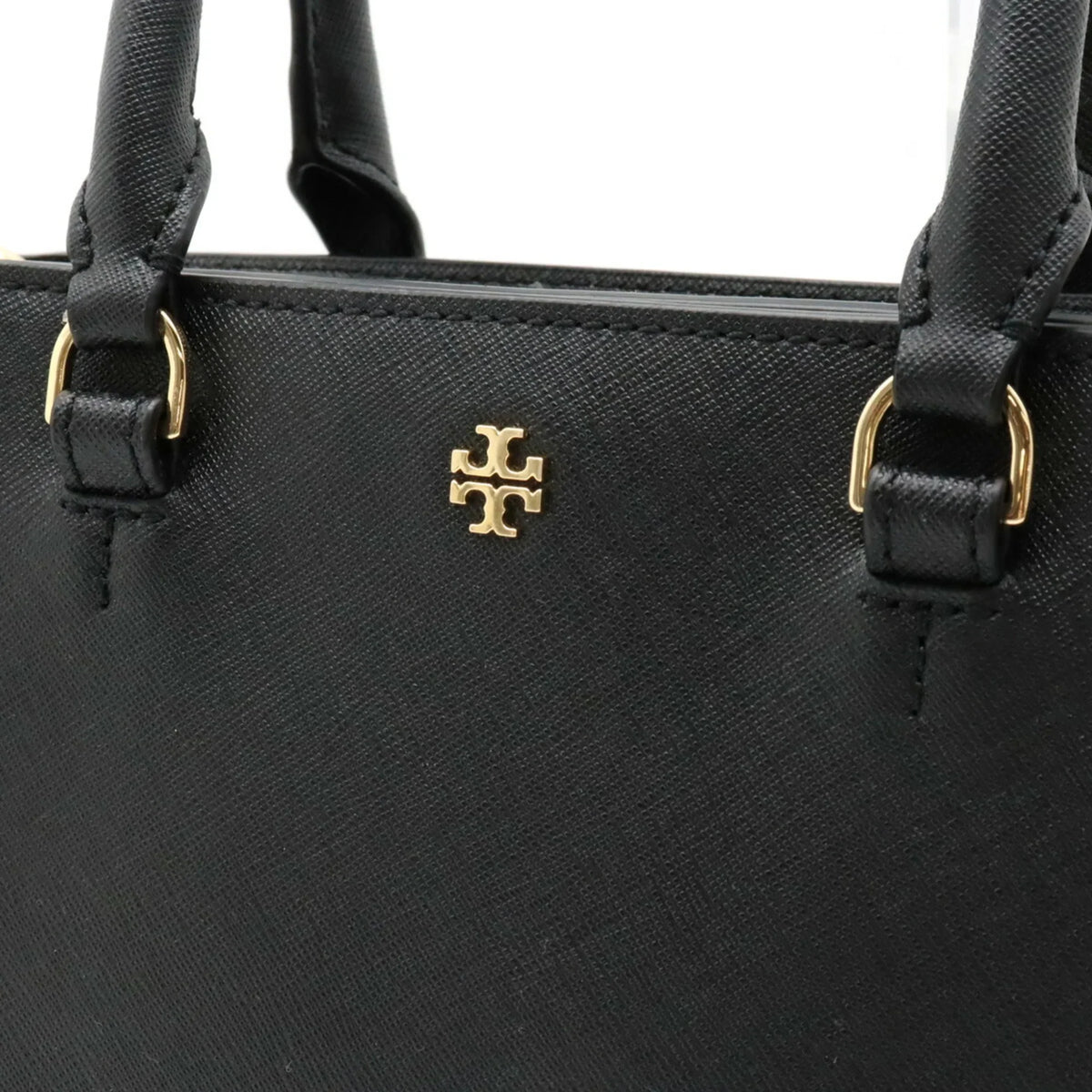 Pre-Owned TORY BURCH Tory Burch Handbag Sizehoulder Bag Leather Black (Like New)