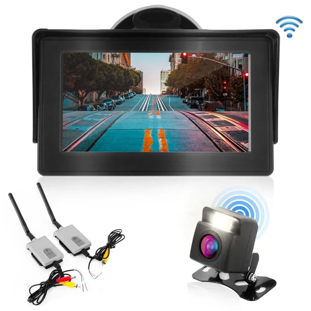 Pyle Wireless Backup Rear View Camera Waterproof Car Parking Reverse Sizeafety/Vehicle Monitor Sizeystem