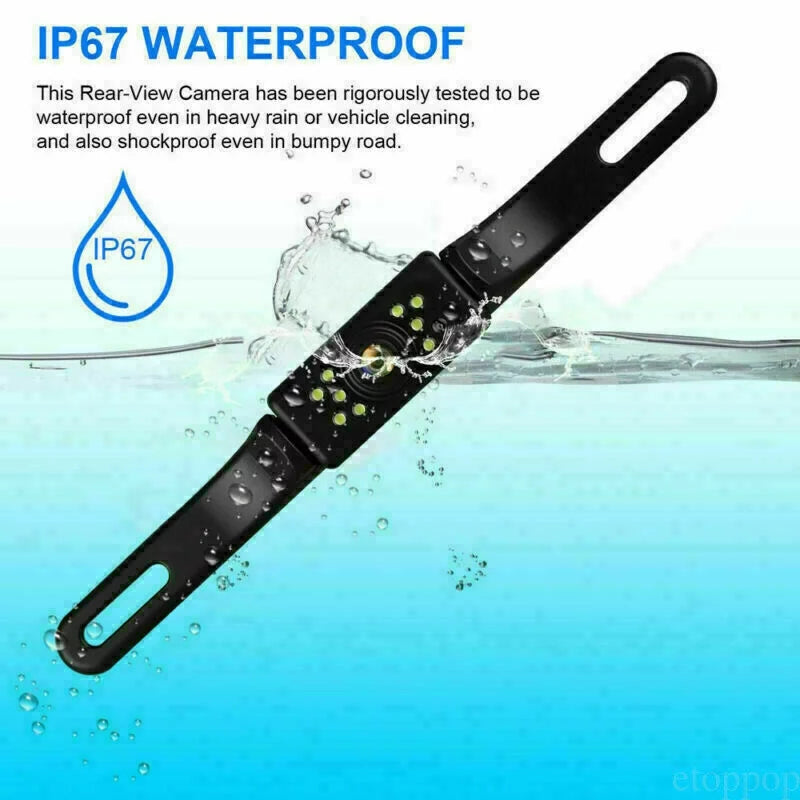 4.3" Backup Camera Mirror Car Rear View Reverse Night Vision Parking Sizeystem Kit