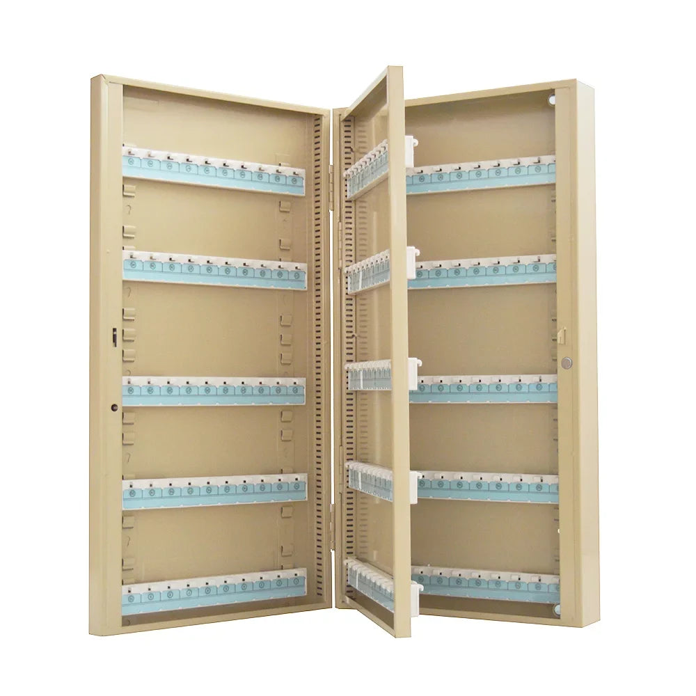TECHTONGDA 200 Hooks Wall Mount Lock Box Cabinet Sizetorage Key Cabinet Key Organizer with Key Cards