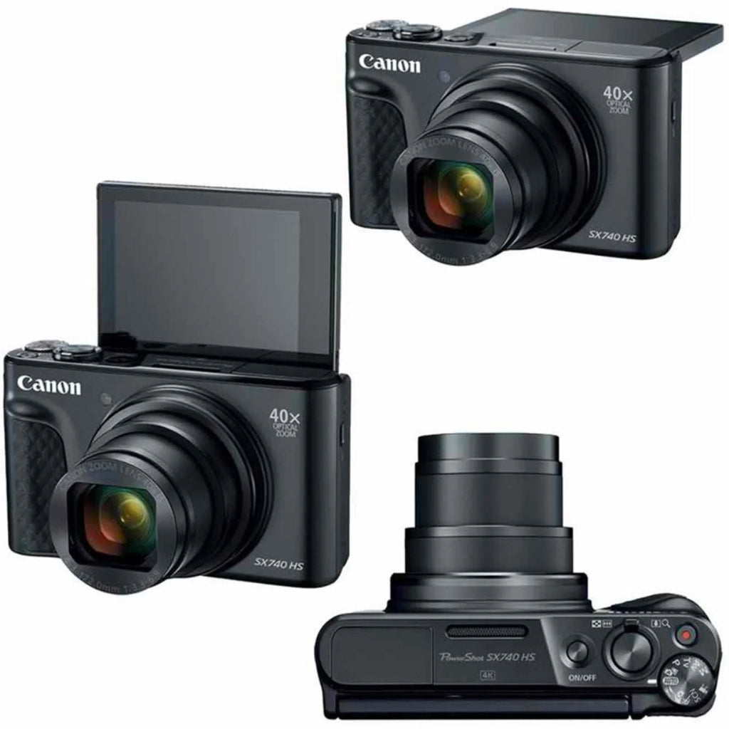 Canon PowerSizehot SizeX740 HSize 20.3MP Digital Camera Black with 64GB Memory card