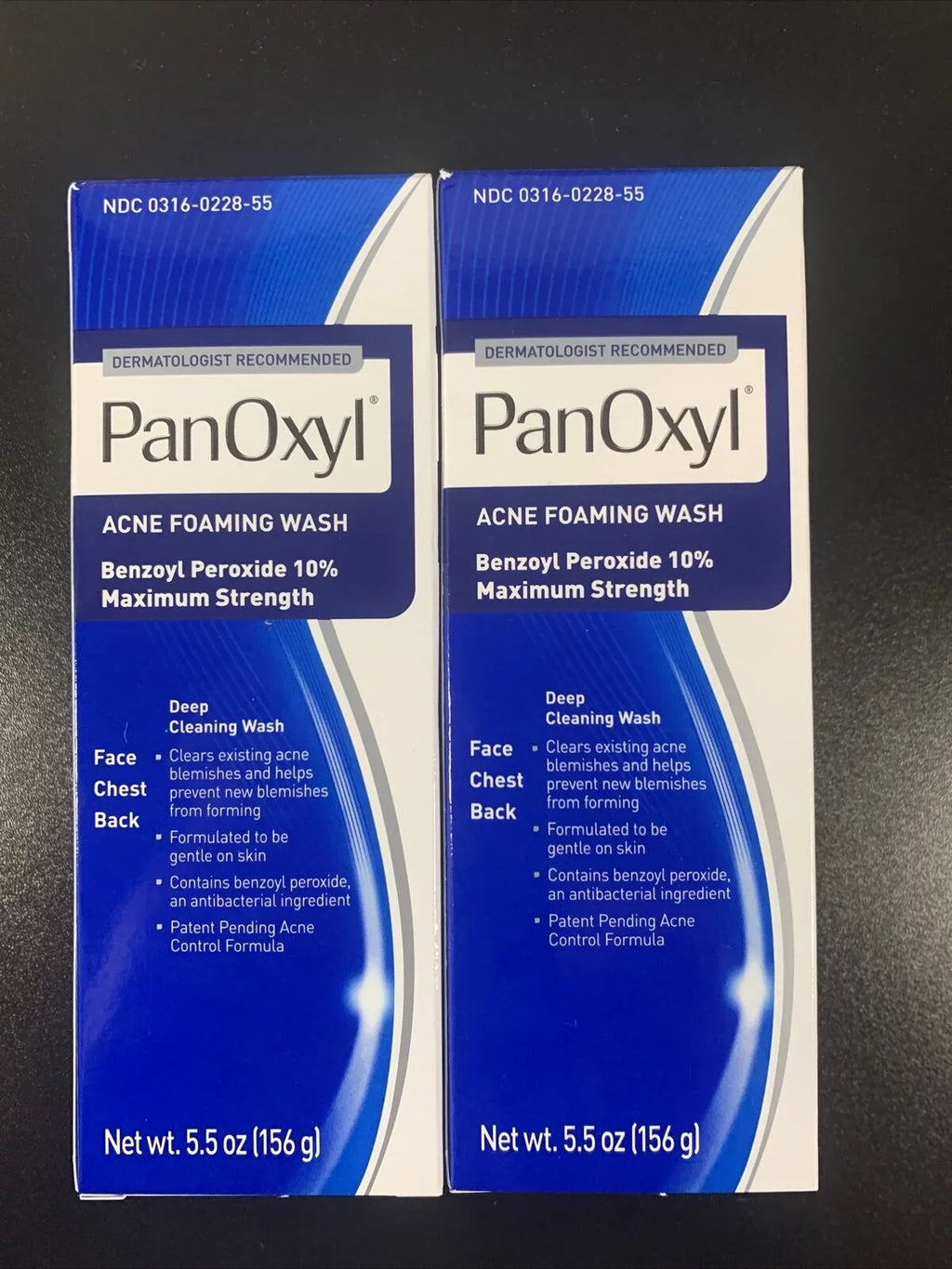 PanOxyl 10% Acne Pillowing Wash 5.5 oz (Pack of 2)
