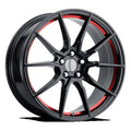OE Creations Aluminum Rim PR193 20X9in Gloss Black Red Machined Finish, 193RSize-296530