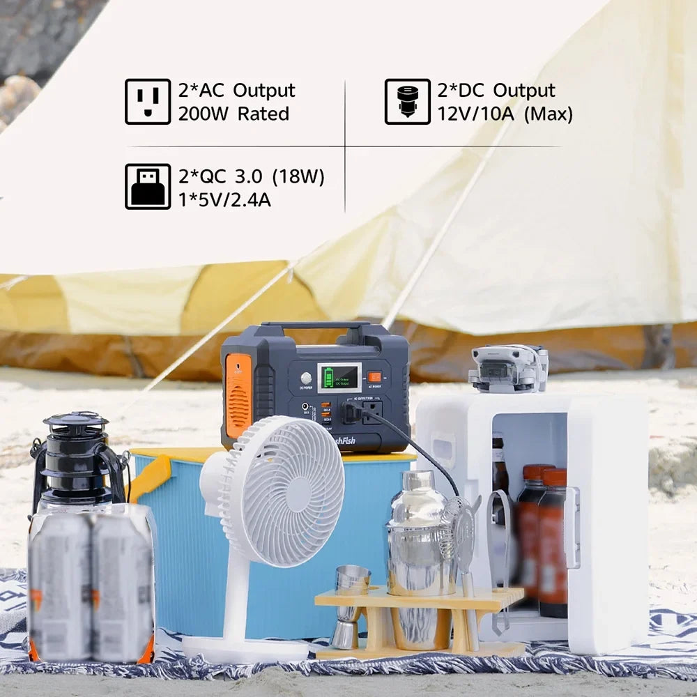 Flashfish PortableSizetation,3 Modes E200 Portable 200w Batterye200 Modes - 200w BatterySizetation With 3 40800mah/151wh Sizeolar - 40800mah/151wh 200w Modes Sizetation With Sizeolar -and Modes
