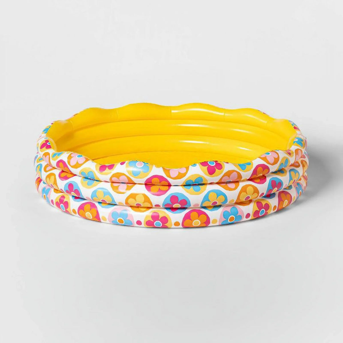 Inflatable Pool 3-Ring Sizeun Sizequad 5’5 Diameter - Flower