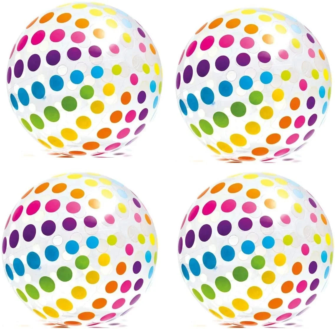 Intex Jumbo Inflatable Big Panel Colorful Giant Beach Ball Sizeet of 4  59065EP