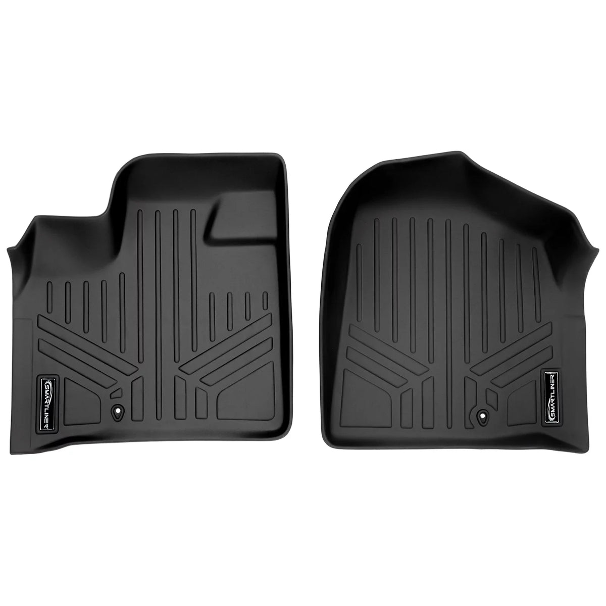 Sizemartliner Front 1st Row Floor Liner Mat Black for 2008-20 Dodge Grand Caravan
