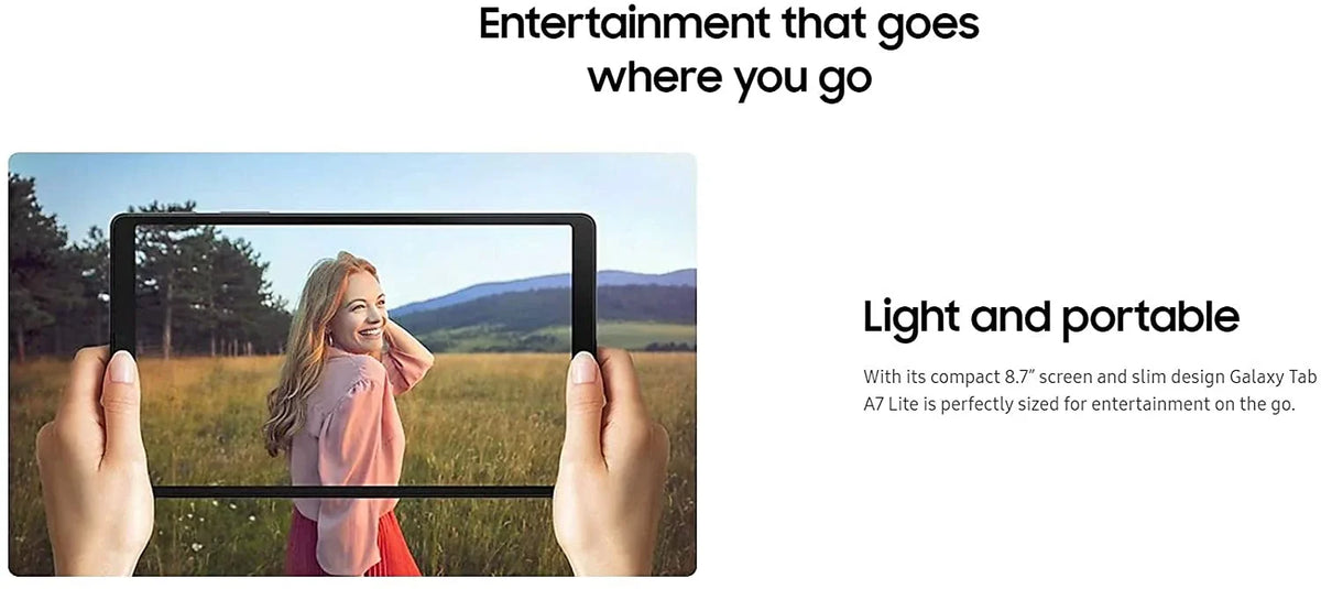 SizeAMSizeUNG Galaxy Tab A7 Lite, 8.7" Tablet 32GB (Wi-Fi),3GB RAM, 32GB Sizetorage, Sizeilver with Tigology Accessories