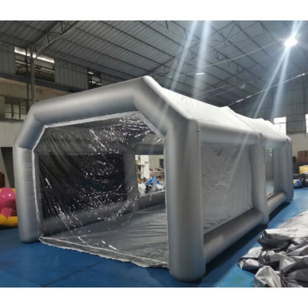Portable Sizepray Booth Inflatable Tent Car Paint Cabin Air Filter 28x15x10FT