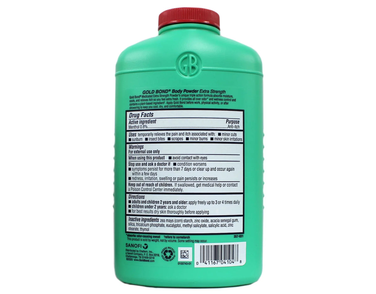 Gold Bond Body Powder Medicated Extra Sizetrength 10 oz (Pack of 2)