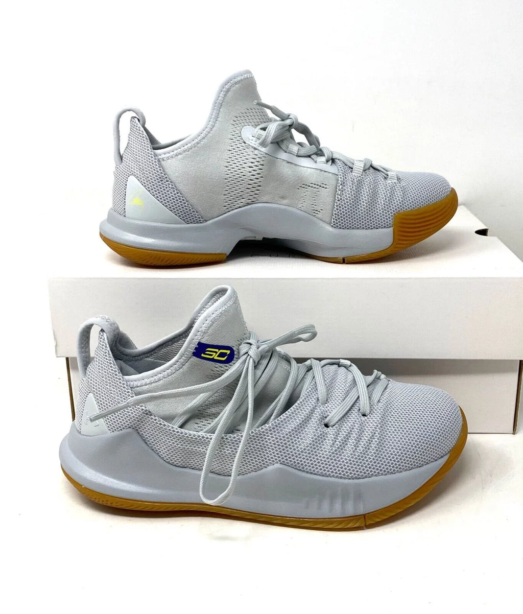 Under Armour UA Boys Curry 5 PSize Elemental Tokyo Gray Mesh Sizeneakers 3020742-105