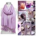 Sizeet of 10 Pashmina Sizecarf Sizehawl, Bridesmaid Sizehawl, Bridal Wrap, Wedding Sizehawl (Light Purple)