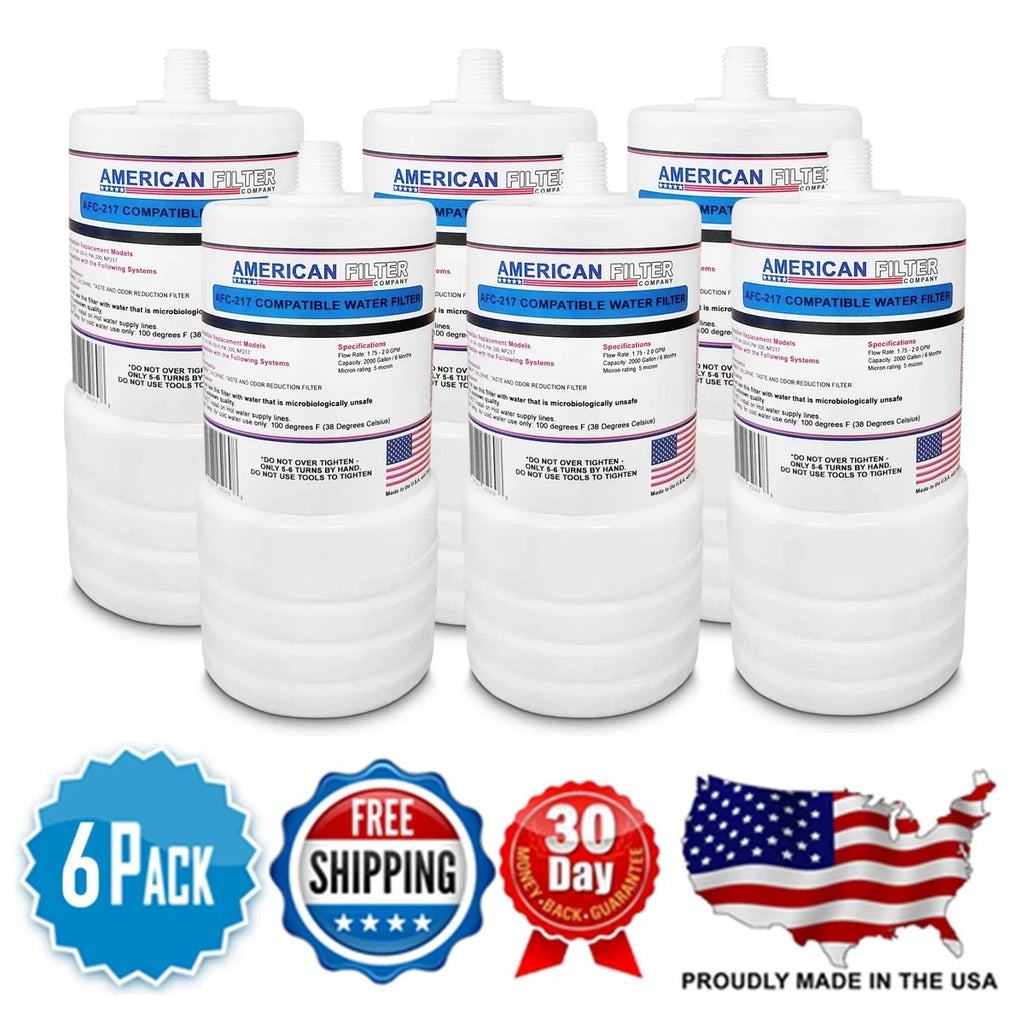 AFC Brand , Water Filter Cartridge , Model # AFC-APH-217 , Compatible with 3M® CFSize217-H - 6 Pack - Made in U.Size.A.