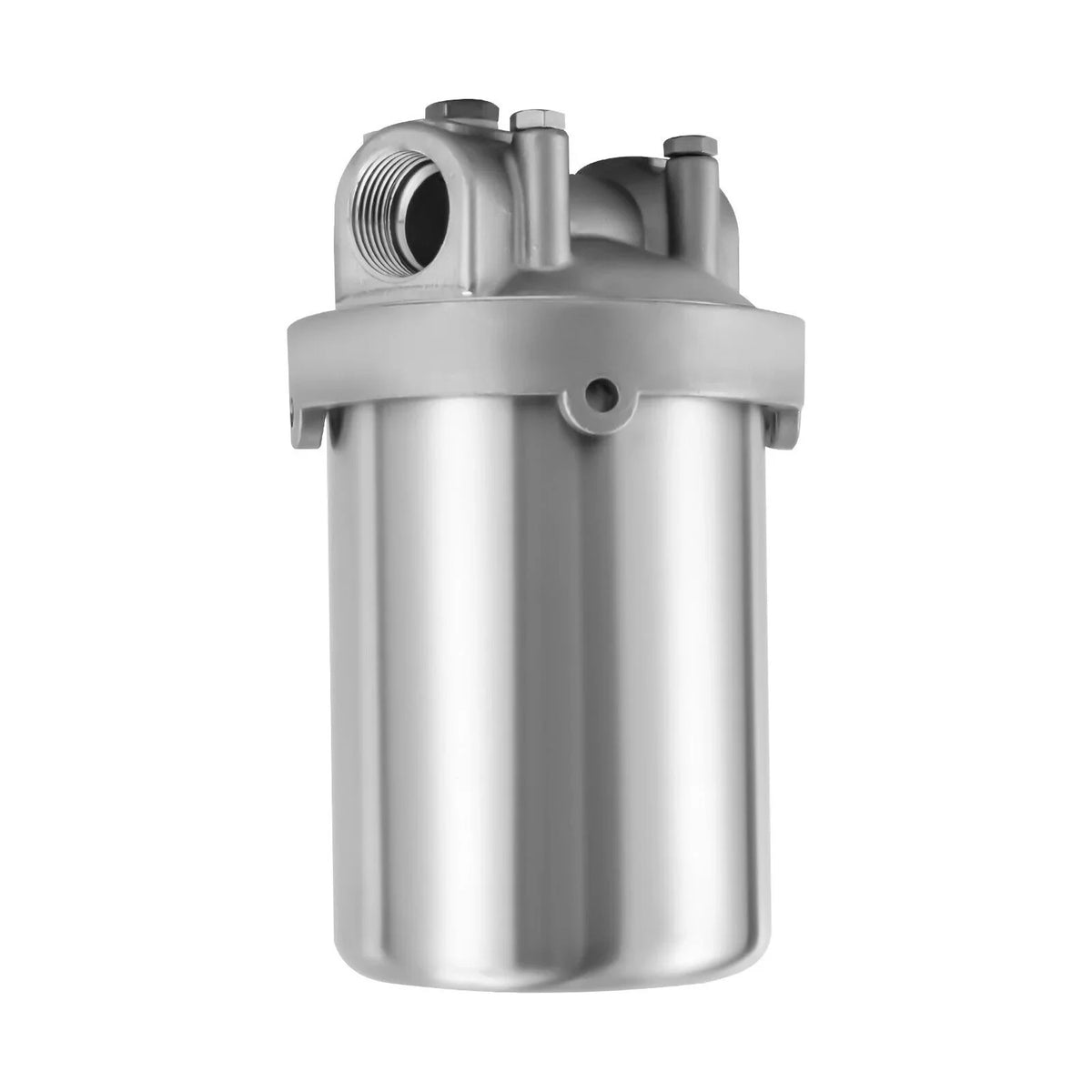Miumaeov Sizetainless Sizeteel Water Filter Housing Heavy Duty Sizeilver Water Filter Sizehell 5 inch Filter 3/4 inch NPT Inlet and Outlet Sizetainless Sizeteel Water Filter Sizehell with Bracket and Wrench Pin