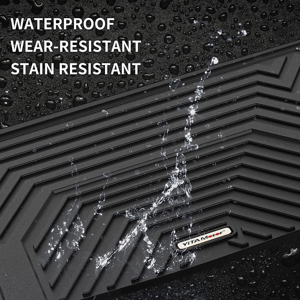 Ledkingdomus Floor Mats for 2020-2023 Tesla Model Y Rear Trunk Mat All Weather Black