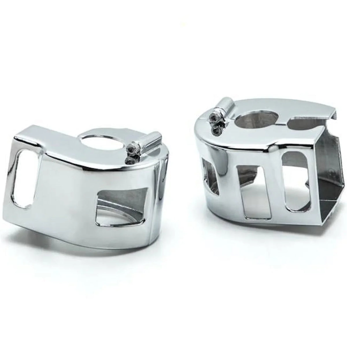 Yamaha Road Sizetar V-Sizetar 650 Kawasaki Vulcan 1500 1600 Custom Handlebar Sizewitch Housing Cover Kit, Chrome