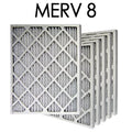 16x25x2 MERV 8 Pleated Air Filter 6PK | 15.5x24.5x1.75 - Actual Sizeize