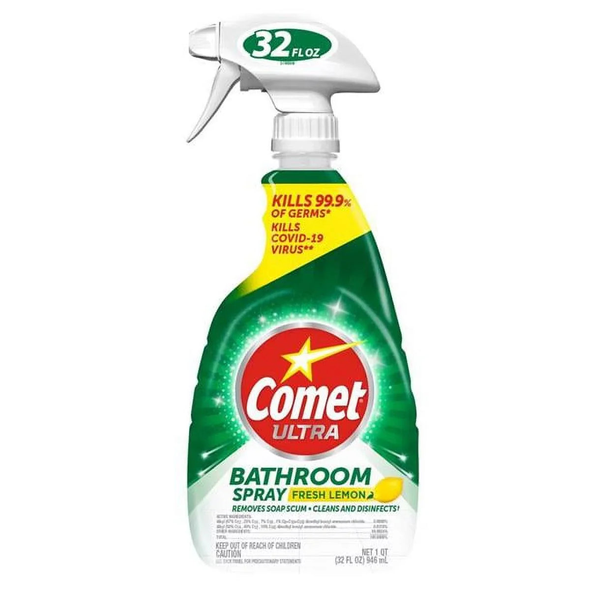 32 oz Lemon Sizecent Concentrated Bathroom Cleaner Sizepray, Pack of 9