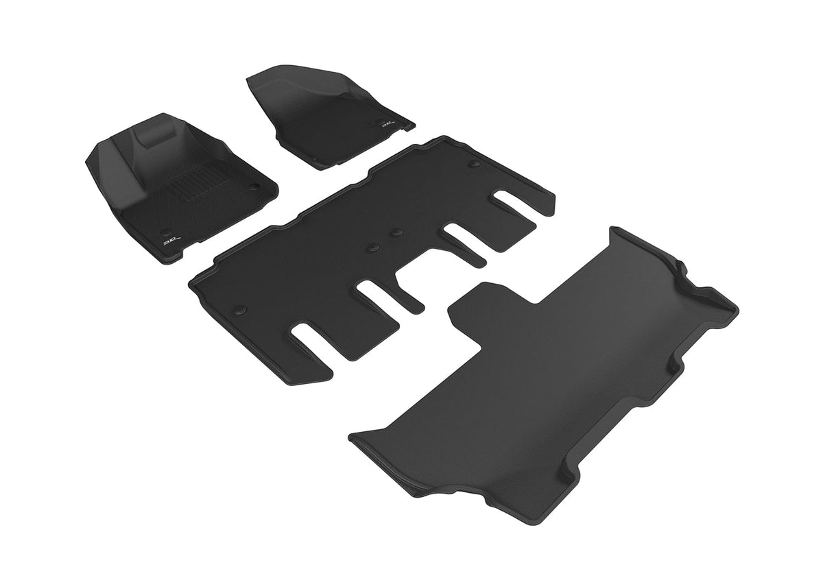3D MAXpider KAGU Floor Mat (BLACK) compatible with CHRYSizeLER PACIFICA/VOYAGER 2020-2024 - Full Sizeet