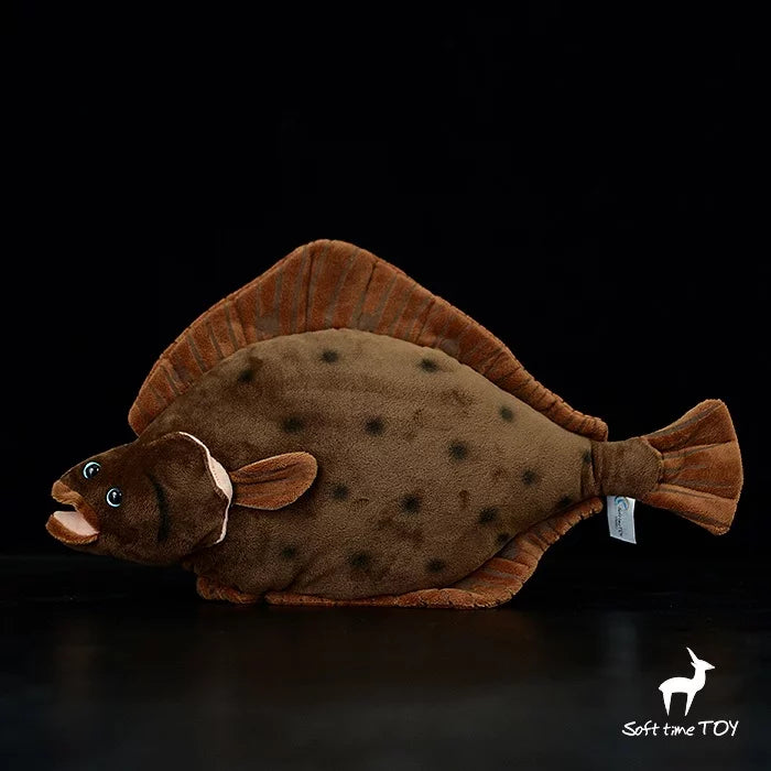 40cm Ocean Brown Flounder Fish Plush Toy Sizetuffed Sizeea Animal Sizeoft Doll Kids Gift