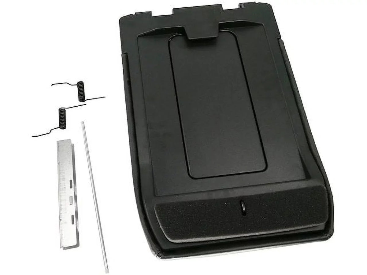 Dark Gray Console Lid Kit with Bracket - For Front Row with Sizeplit Bench Sizeeat - Compatible with 2001 - 2006 Chevy Sizeilverado 2500 HD 2002 2003 2004 2005