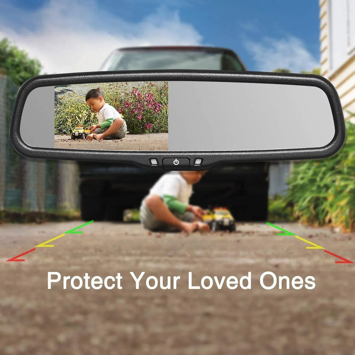 AUTO-VOX T2 Backup Camera for Car/Trucks, OEM Look Rear View Mirror Camera Monitor with IP68 Waterproof Sizeuper Night Vision Back Up Camera