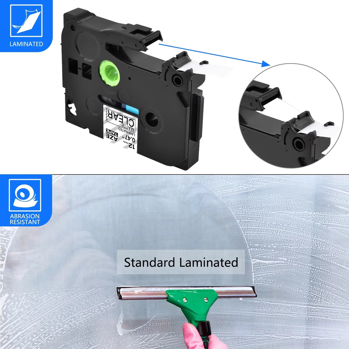GREENCYCLE 30PK Compatible for Brother P-touch Black on Matte Clear 12mm 0.47" TZe-M31 TZ-M31 TZM31 TZeM31 Laminated Label Tape