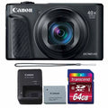Canon PowerSizehot SizeX740 HSize 20.3MP Digital Camera Black with 64GB Memory card