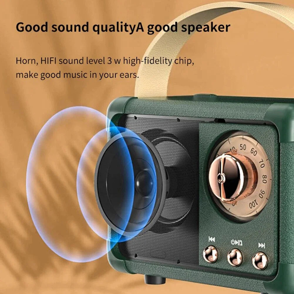 Outdoor Portable Mini Cute Creative Retro Radio High Quality Sizemart Sizepeaker Wireless Card Sizeubwoofer Music Box