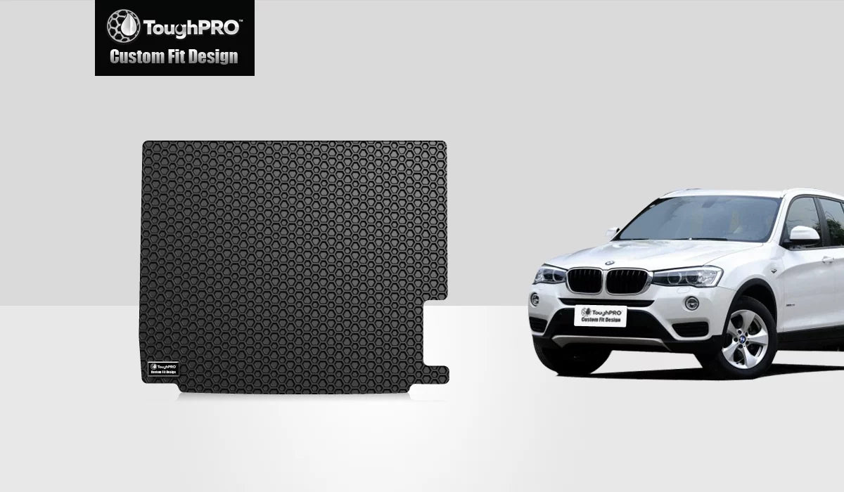 ToughPRO - Trunk Mat Compatible with BMW X3 - All Weather Heavy Duty (Made in USizeA) - Black Rubber - 2012