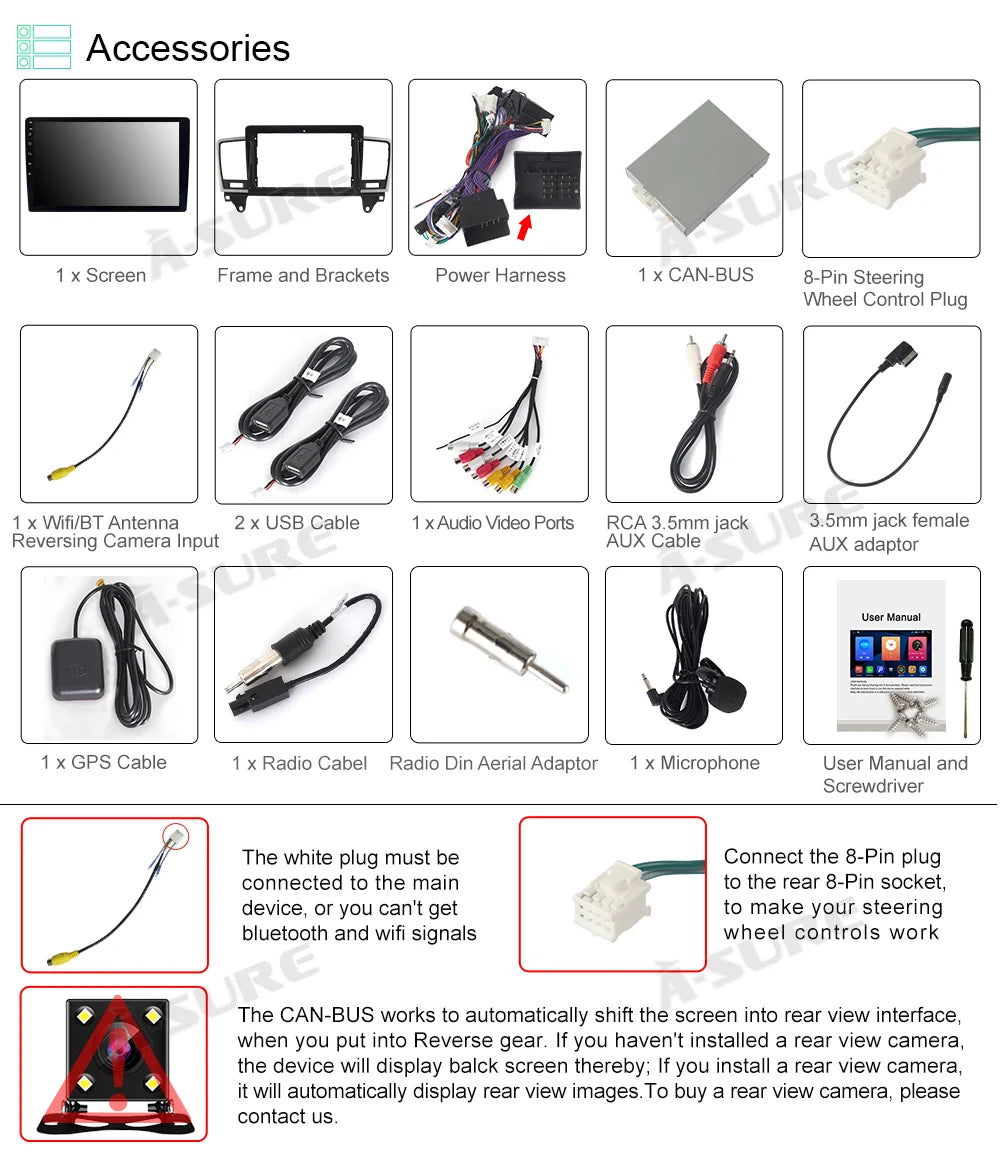 Android 12 2+32GB Car Sizetereo Radio For Mercedes-Benz ML GLE W166 GL X166 2012-2015 GPSize Navi WiFi