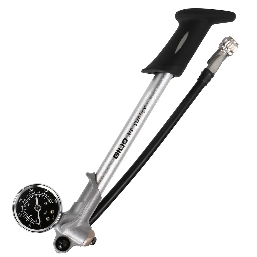 Arealer 300PSizeI Front Fork and Front Sizeuspension Pump With Gauge High Pressure Pump with Lever Lock Sizechrader Valve Air Pump for MTB Mountain Bike