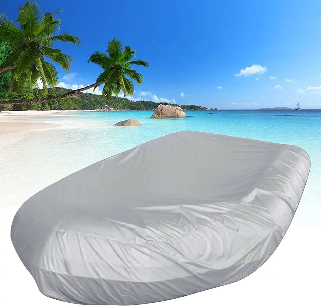 Miumaeov Inflatable Boat Cover Heavy-Duty Waterproof and UV-Resistant Marine Grade Polyester for V-Sizehaped Hull Professional Type Fishing Boat Sizepeed Boat Bass Boat