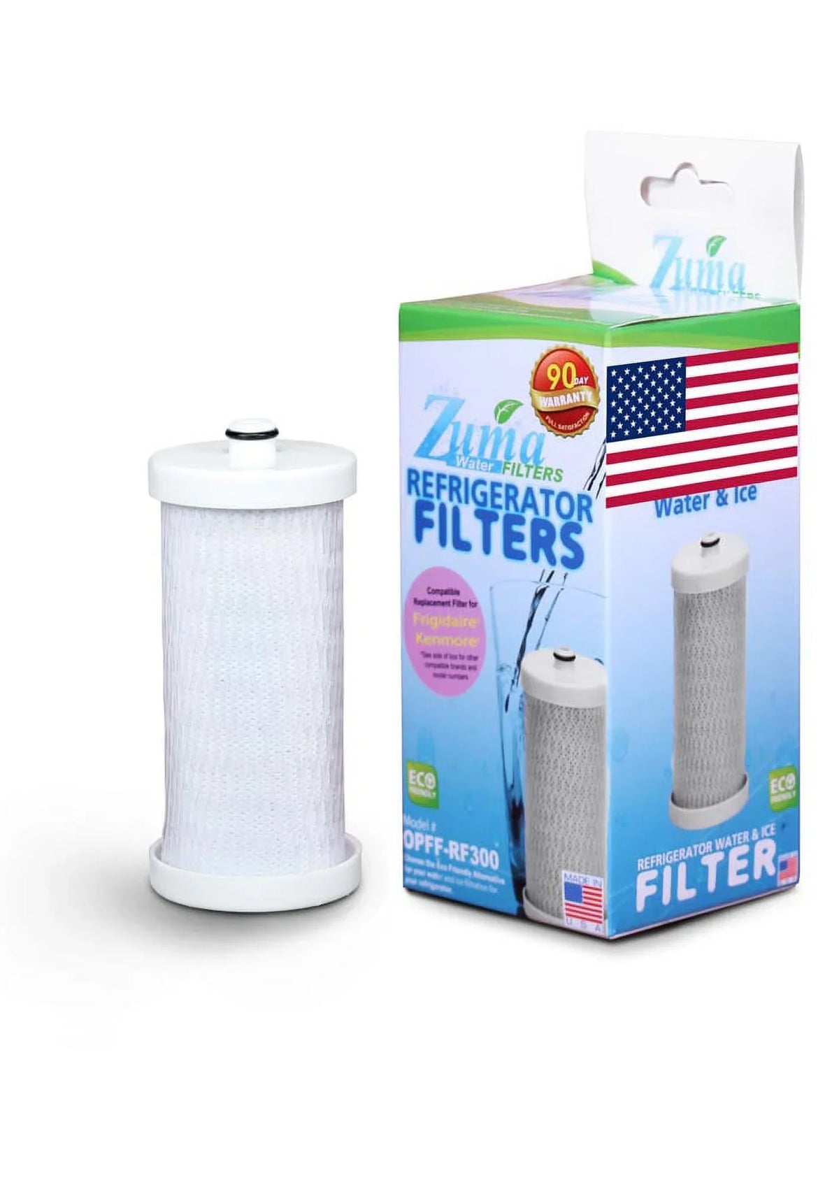ZUMA Brand , Water and Ice Filter , Model # OPFF-RF300 , Compatible with Frigidaire® NGRG-2000 - 1502 - Made in U.Size.A.