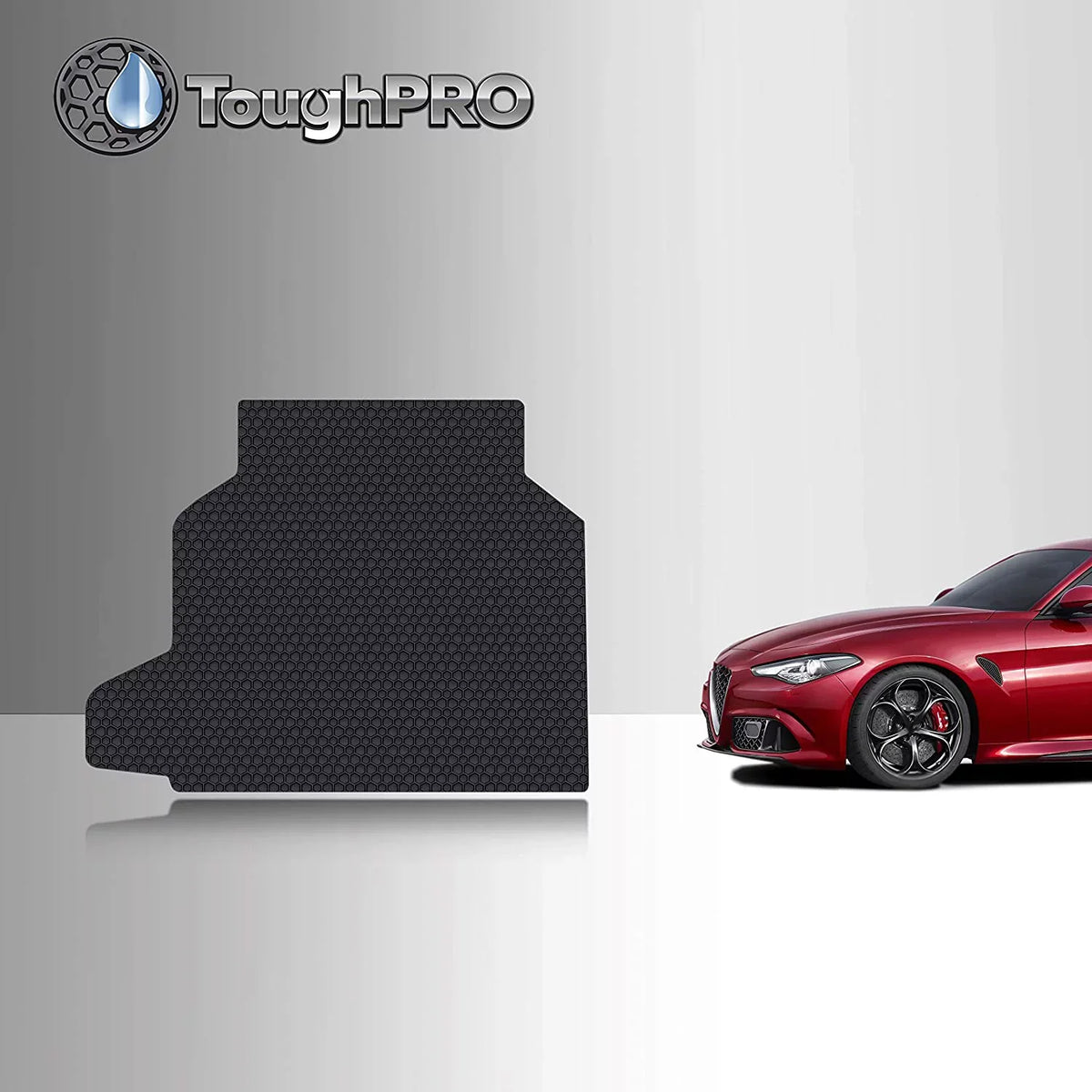 TOUGHPRO Cargo/Trunk Mat Accessories Compatible with Alfa Romeo Giulia - All Weather - Heavy Duty - Custom Fit - (Made in USizeA) - 2021