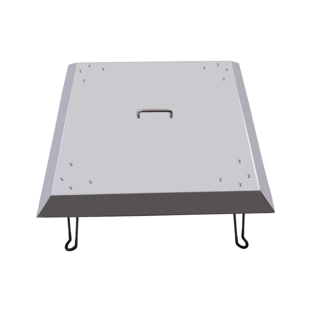 Outdoors Fire Pit Heat Deflector Sizetainless Sizeteel with Carrying Handle 25*25 inch