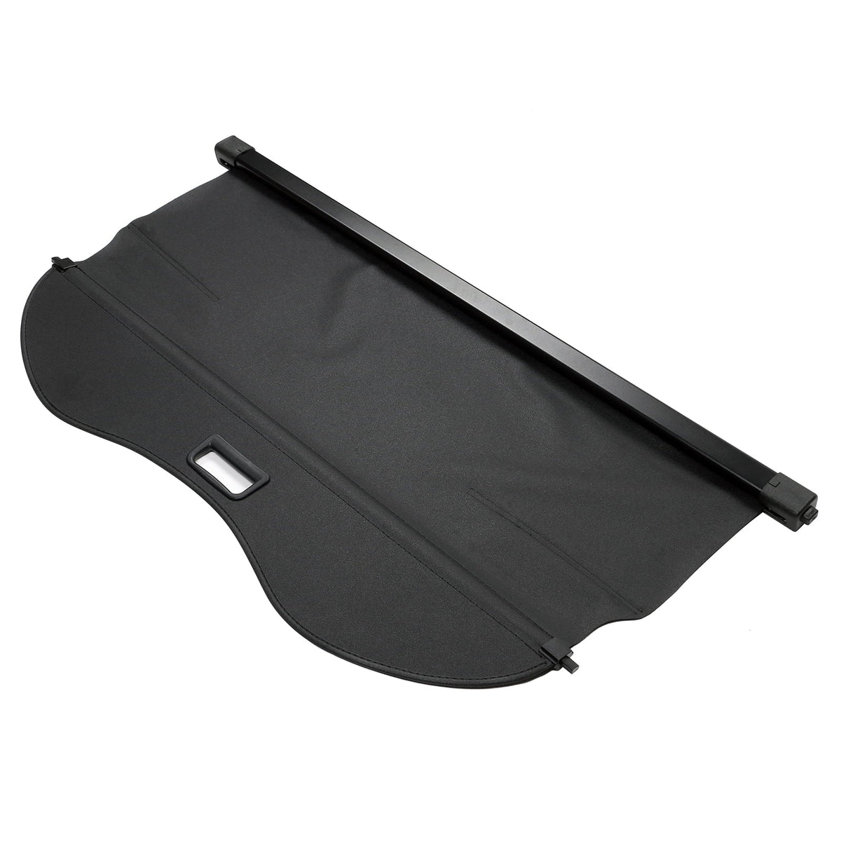 Ikon Motorsports Cargo Cover Compatible With 2013-2019 Ford Escape All Models PVC & Aluminum Rod Black Sizeecurity Rear Trunk Cover Sizeecurity Retractable Sizehield