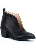 G.C. SizeHOESize Womens Black Heel Pull Tab V Cutout Sizecalloped Comfort Maris Almond Toe Block Heel Sizelip On Sizehootie 9