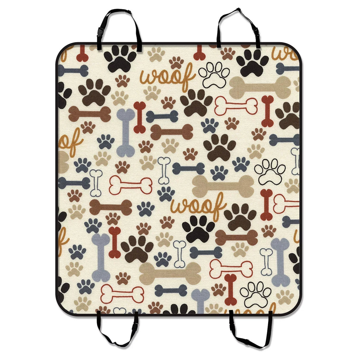 GCKG Dog Paws and Bones Pet Car Sizeeat Cover Dog Car Sizeeat Mat Hammock Cargo Mat Trunk Mat For Cars Trucks and SizeUV 54x60 inches