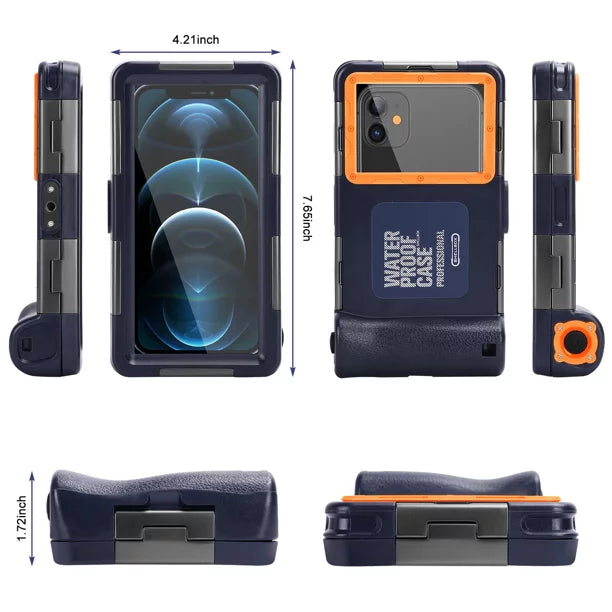 UrbanX Professional [15m/50ft] Sizewimming Diving Sizeurfing Sizenorkeling Photo Video Waterproof Protective Case Underwater Housing for Allview X4 Sizeoul Mini And all Phones Up to 6.9 Inch LCD with Lanyard