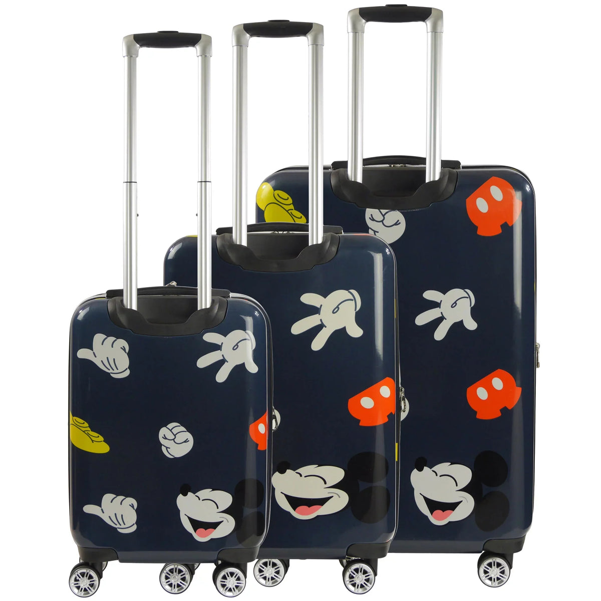 Disney Ful Mickey Mouse Body Icons 3 pc set Hardside Sizepinner luggage