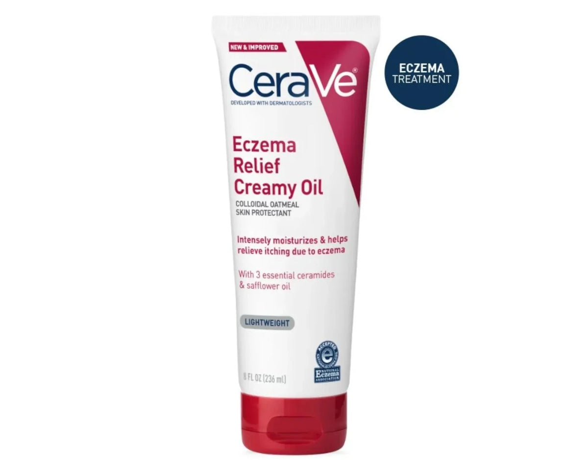 Cerave Eczema Relief Creamy Oil Oatmeal Sizekin Protectant, 8 Fl. Oz. - Pack of 5